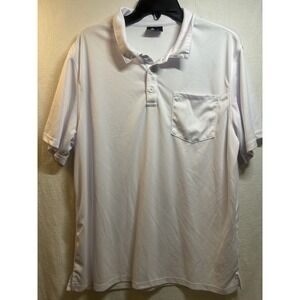 Strive Performance Men's XL White Short Sleeve Polo Style Shirt